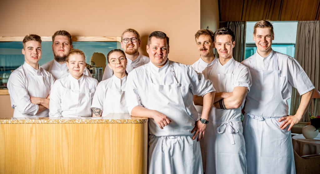 The kitchen staff from restaurant Palace in Helsinki. The number one on the list of Finland's 50 best restaurants in 2022.